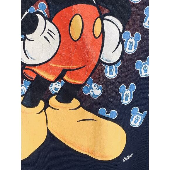 Medium Vtg Adult Mickey Unlimited Velva Sheen Mouse Disney Sweatshirt Navy USA - Picture 7 of 12